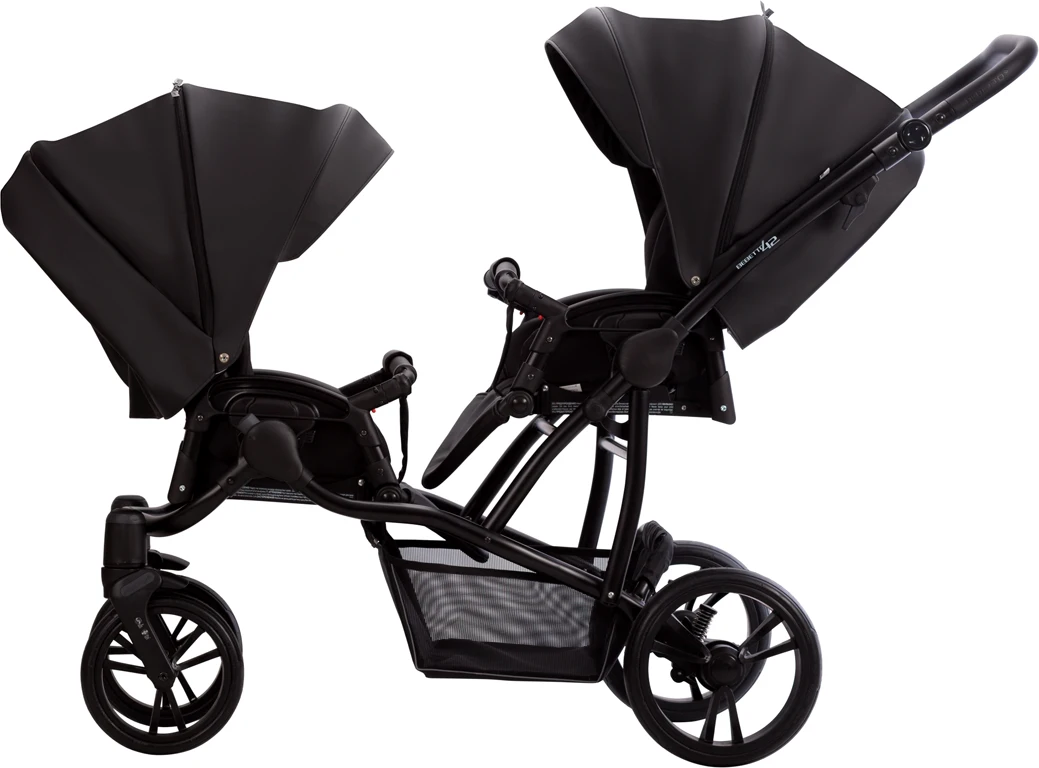 Коляска 2 в 1 для двійні Bebetto B 42 PRO (24) чорний